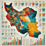 وضعیت نرخ پوسیدگی دندان در استان های مختلف ایران در بازه زمانی سی ساله